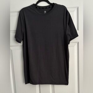 Gaiam Men's Dark Grey Soft Stretch Fabric Short Sleeve  T-Shirt, Size L